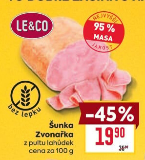 Šunka Zvonařka nejvyšší jakosti LE&amp