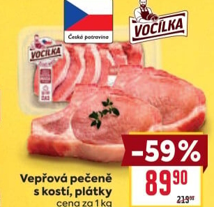 Vepřová pečeně s kostí Vocílka