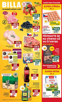 akční leták BILLA 22.4.2026-28.4.2026