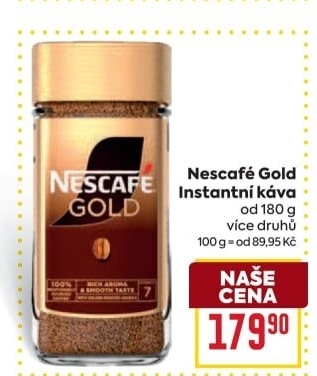 Instantní kávy Nescafé Gold