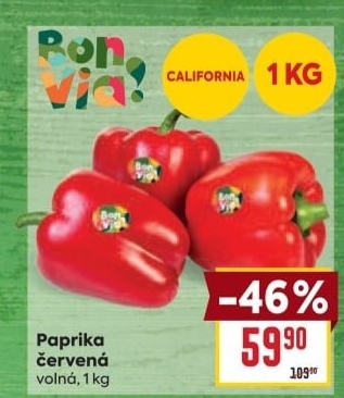 Paprika červená Billa Bonvia
