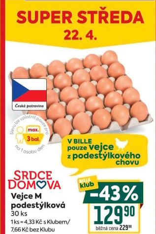 Vejce z podestýlky M Srdce Domova