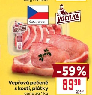 Vepřová pečeně s kostí Vocílka