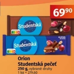 Čokoláda Studentská pečeť Orion