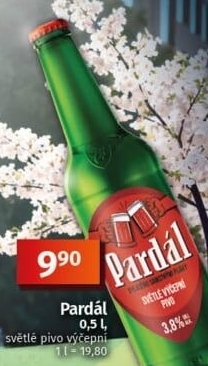 Pivo světlý ležák 11° Echt Pardál