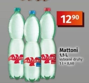 Přírodní voda Mattoni