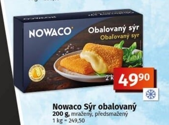 Sýr obalovaný mražený Nowaco
