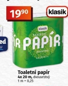 Toaletní papír 2vrstvý Coop Klasik