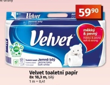 Toaletní papír Velvet