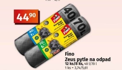 Zatahovací pytle na odpadky Zeus 70 l Fino