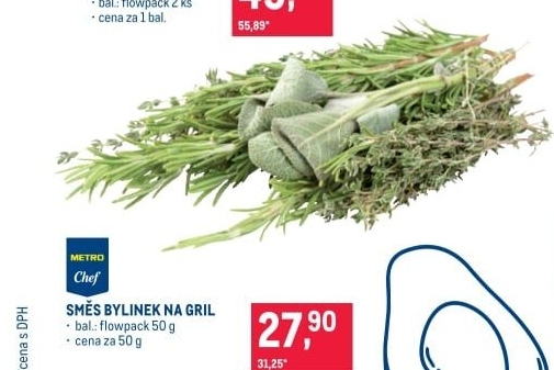 Čerstvé bylinky Metro Chef