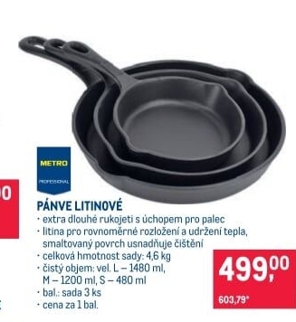 Litinová pánev Metro Professional