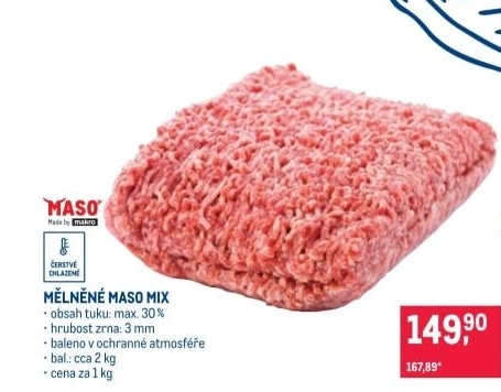 Maso mělněné mix MASO Made by makro