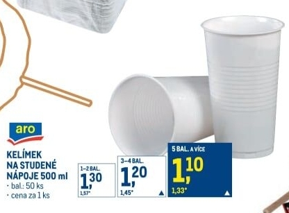 Plastový jednorázový kelímek Aro