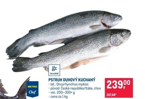 Pstruh duhový kuchaný