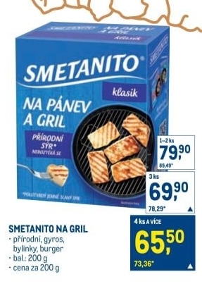 Sýr na pánev a gril burger Smetanito