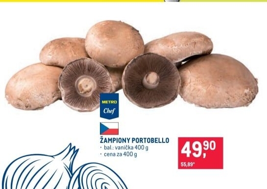 Žampiony Portobello Metro Chef