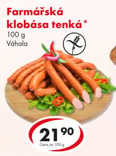 Farmářská klobása tenká Váhala