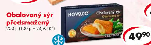 Sýr obalovaný mražený Nowaco