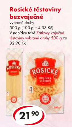 Těstoviny bezvaječné Rosické