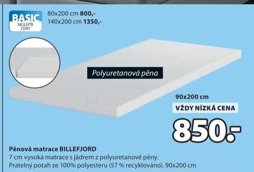 Pěnová matrace BILLEFJORD
