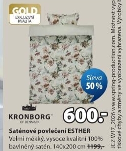 Saténové povlečení Kronborg