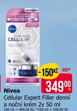 Balení krém denní a noční Cellular Expert Filler Nivea