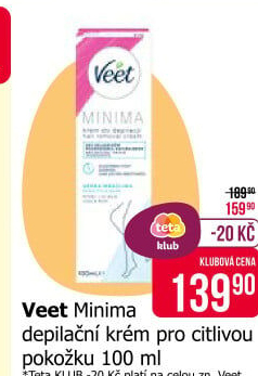 Krém depilační Minima Veet