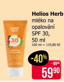 Mléko na opalování OF 30 Helios Herb