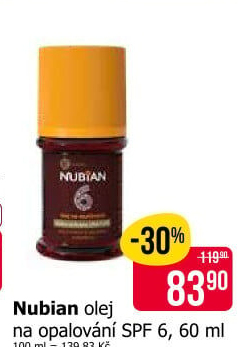 Olej na opalování OF 6 Nubian