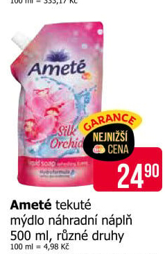 Tekuté mýdlo antibakteriální Ameté - náhradní náplň