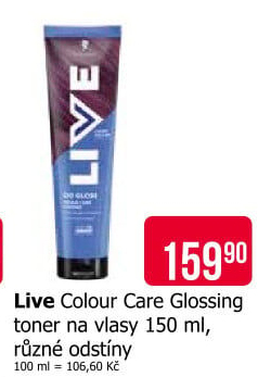 Toner na vlasy Live Color Glossing Schwarzkopf
