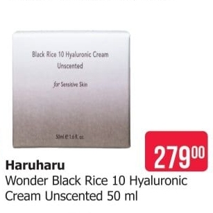 Pleťový krém Black rice Hyaluronic unscented Haruharu