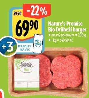 Drůbeží burger bio Nature'