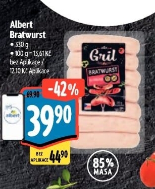Grilovací klobása bratwurst Albert Gril
