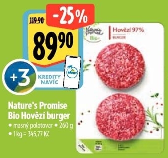 Hovězí burger Bio Nature'