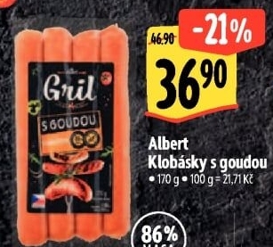 Klobása s goudou Albert Gril