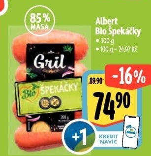 Špekáčky Bio Albert Gril