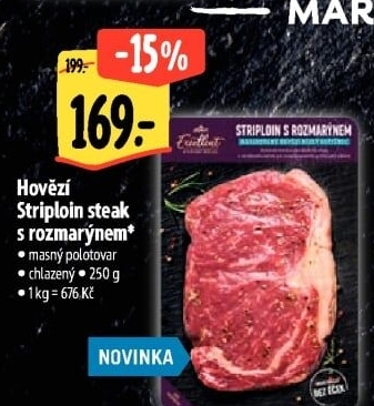 Steak Striploin s rozmarýnem Albert Excellent