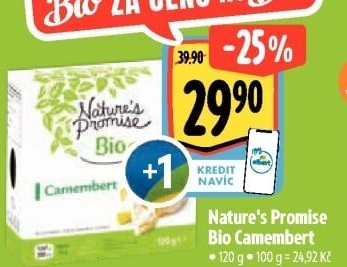 Sýr Camembert bio Nature'