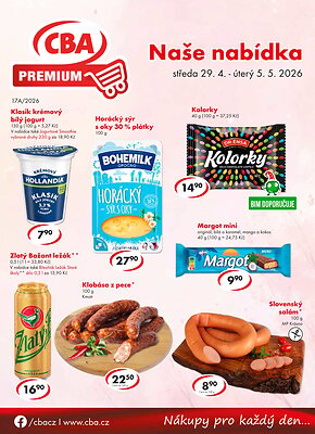 akční leták CBA 29.4.2026-5.5.2026