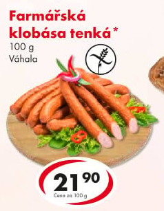 Farmářská klobása tenká Váhala