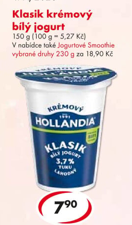 Jogurt bílý Klasik Hollandia