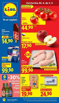 akční leták Lidl 30.4.2026-3.5.2026