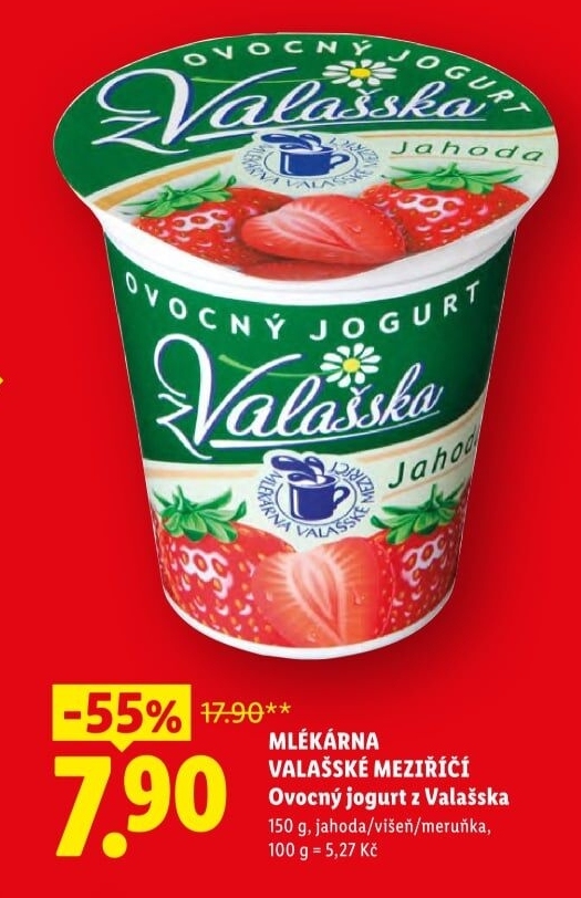 Jogurt ovocný z Valašska Mlékárna Valašské Meziříčí