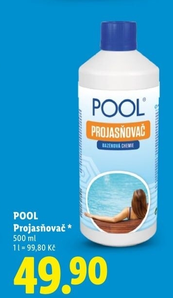 Přípravek do bazénu projasňovač vody Pool