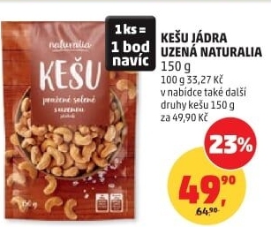 Kešu pražené uzené Naturalia