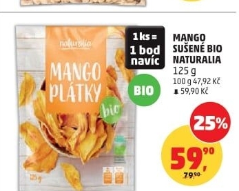 Mango sušené bio Naturalia