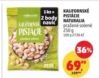 Pražené pistácie kalifornské Naturalia