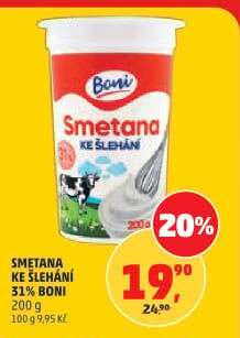 Smetana ke šlehání Boni 31%